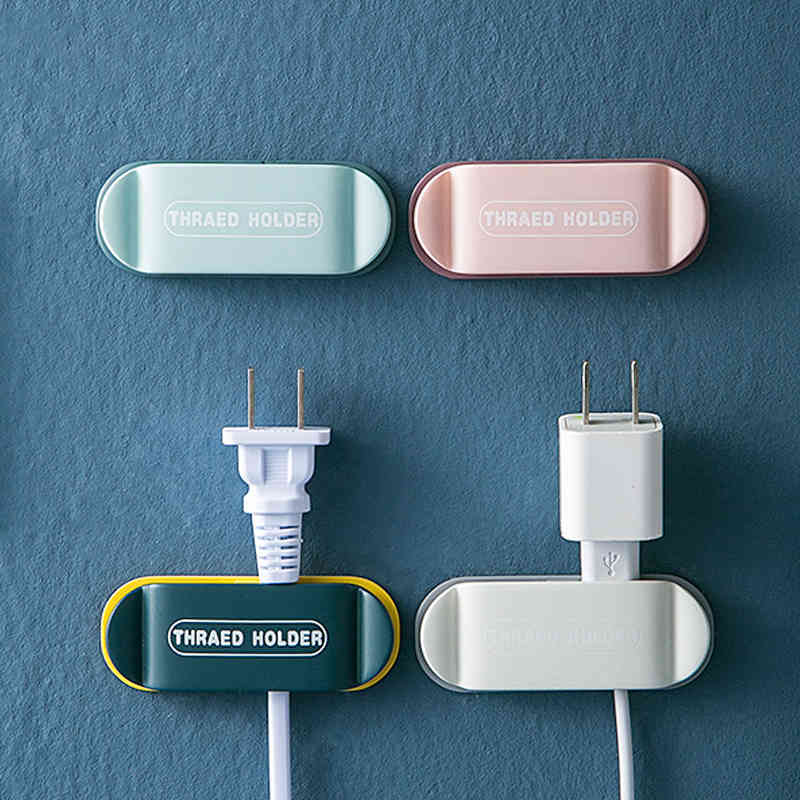 4Pcs/Set ABS Multi-Functional Punch-Free Wire Storage Plug Fixed Device Home Decorate Coil Design Portable-image-690383298
