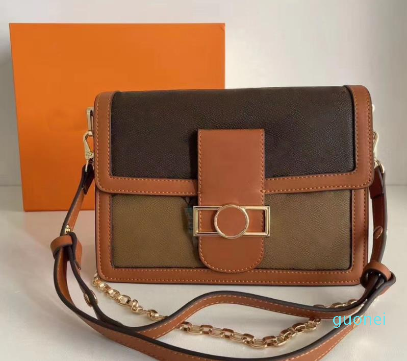 

Designer Female DAUPHINE shoulder bags Handbags Lock Chain corssbady Women Purses LeisureFashion pochette 999, Mm 25cm