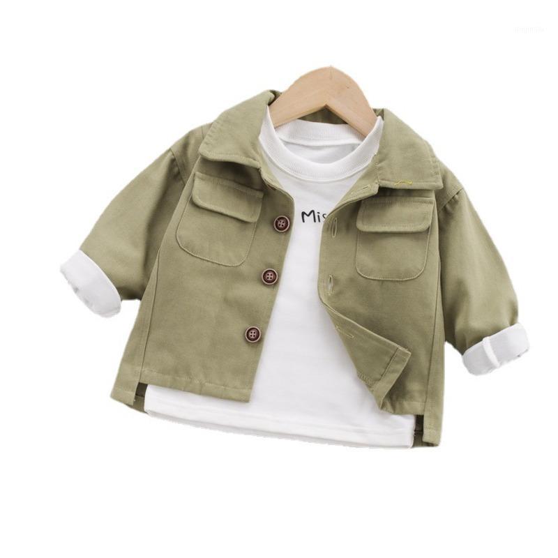 

Jackets Kids Infant Cotton Clothing Spring Autumn Children Fashion Clothes Baby Boys Girls Lapel Sport Jacket Toddler Casual Costume, Blue;gray