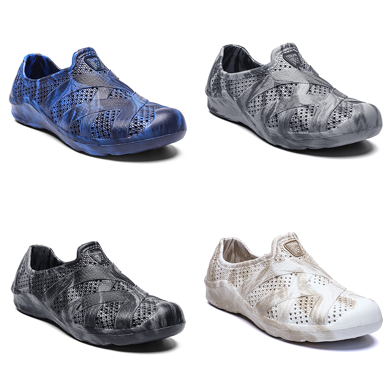 

men water shoes summer beach shoe classic black blue grey home outdoor soft work sneaker mens breathable sports trainer