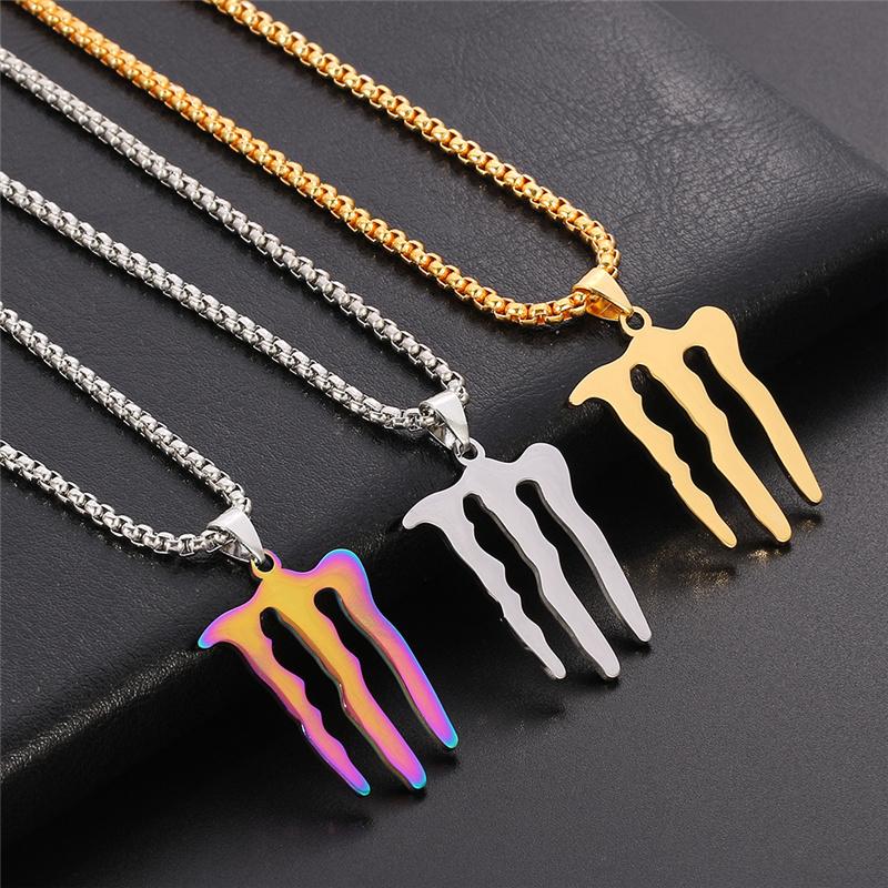 Chaînes Fshion Collier de pendentif à la griffe magique pour femmes hommes esthétiques One Pièce Anime Col Chain Chaîne Couillage Accessoires Bij