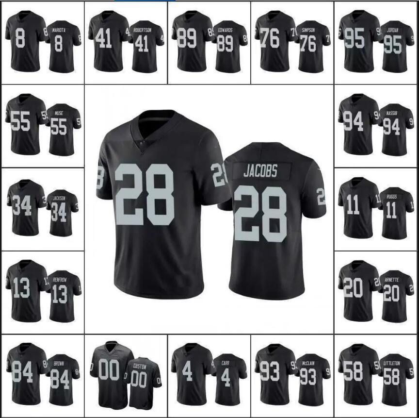 

Las Vegas's Raiders's Men #4 Derek Carr 11 Henry Ruggs 28 Josh Jacobs Women Youth Custom Black Draft Vapor Limited Jersey, Black;red