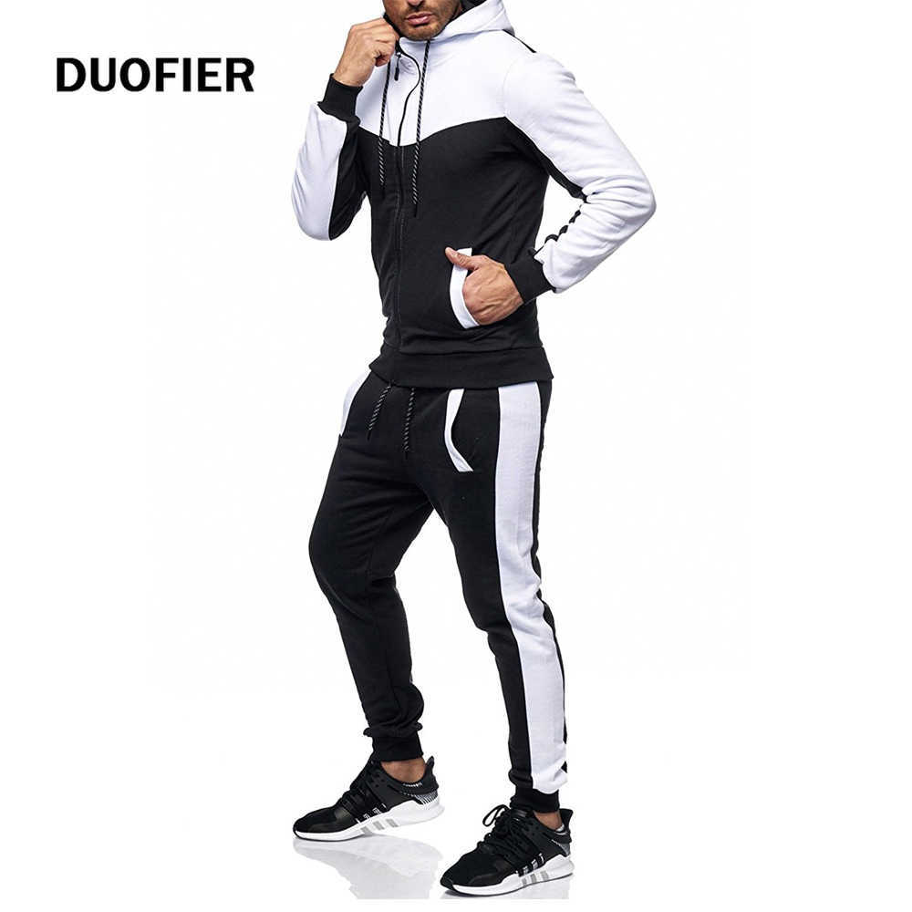 

Mens Tracksuit Set Zipper Fleece Hoodies+Pants Sets Male Sets Men's Casual Slim Fit Sportswear Male Brand Sweat Shirts Clothing 210603, Fk067darkgray