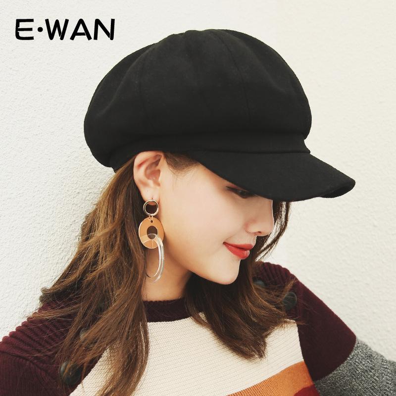 

Berets 2021 Fashion Wool Octagonal Hat Women's Adjustable Autumn And Winter Artist Male Painter Beret Cap Tide, Red