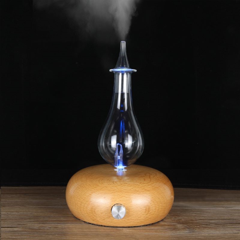 

Waterless Essential Oils Diffuser Nebulizer Wooden Glass Aromatherapy Aroma Fragrance Diffuser Without Water Vaporizer For Home