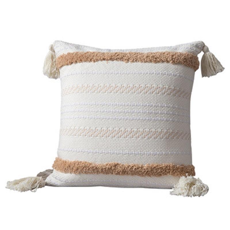 

Pillow Cotton Yarn Tassel Tufted Pendant Japanese Nordic Style Simple 45*45cm