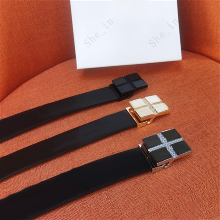 

Belt Men's European and American Style Smooth Buckle Cowhide Belts Simple Atmosphere Fashion Women Accessories, Customize