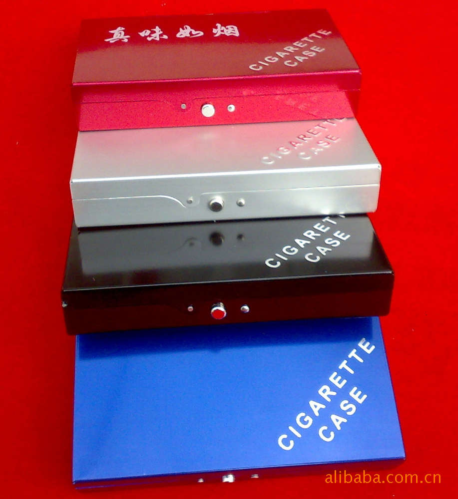 

Cigarette case High quality aluminum (picture) portable electronic ultra thin exquisite cigarette box