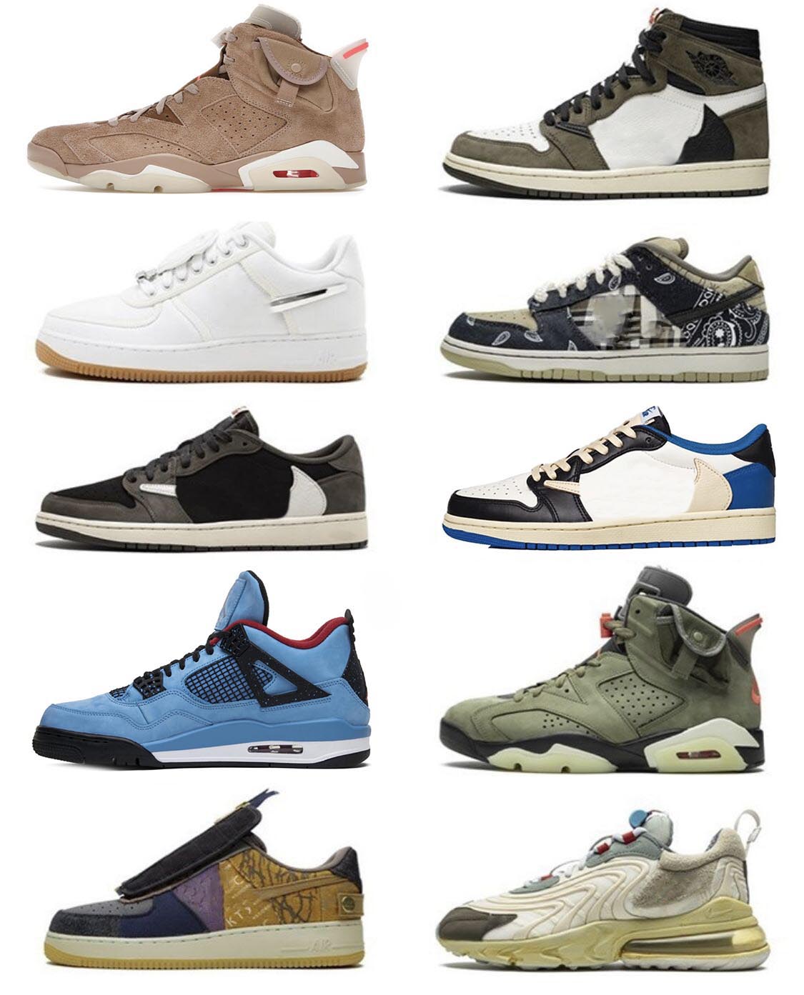 

2021 Authentic Travis Scott x 6 British Khaki TS SP SB Shoes Cactus Jack 4 Medium Olive 6s Low Fragment 1 High OG Dunk Men Women Outdoor Spo