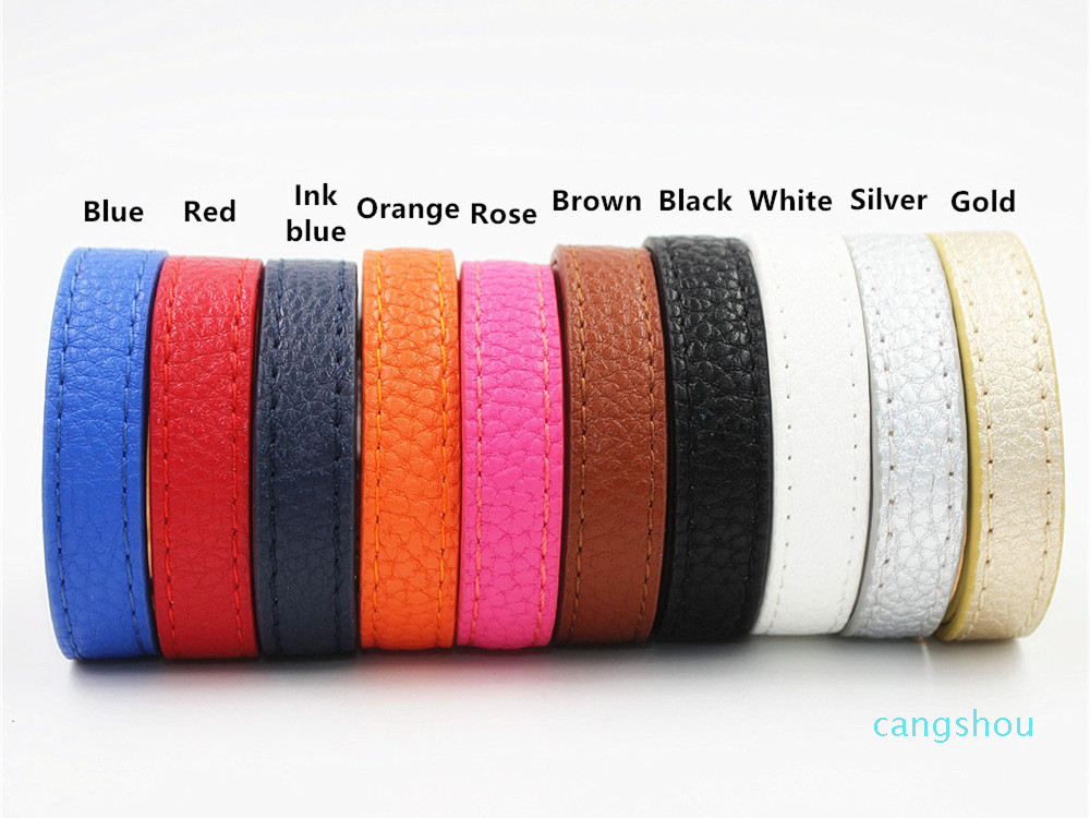 

Luxury- Stainless Steel Cuff Bracelets&Bangles Wristband PU Leather Bracelets Classic Original Charm Bracelets