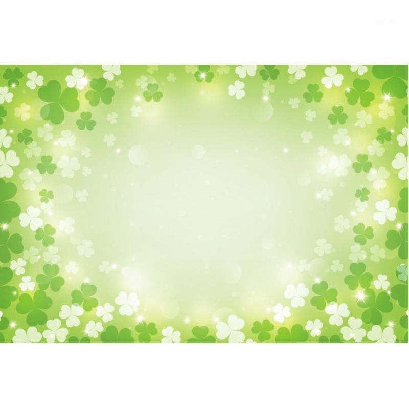 

Party Decoration St. Patrick's Day Backdrop Clover Light Green Pography Background Holiday Celebration Decor Po Booth Studio Prop