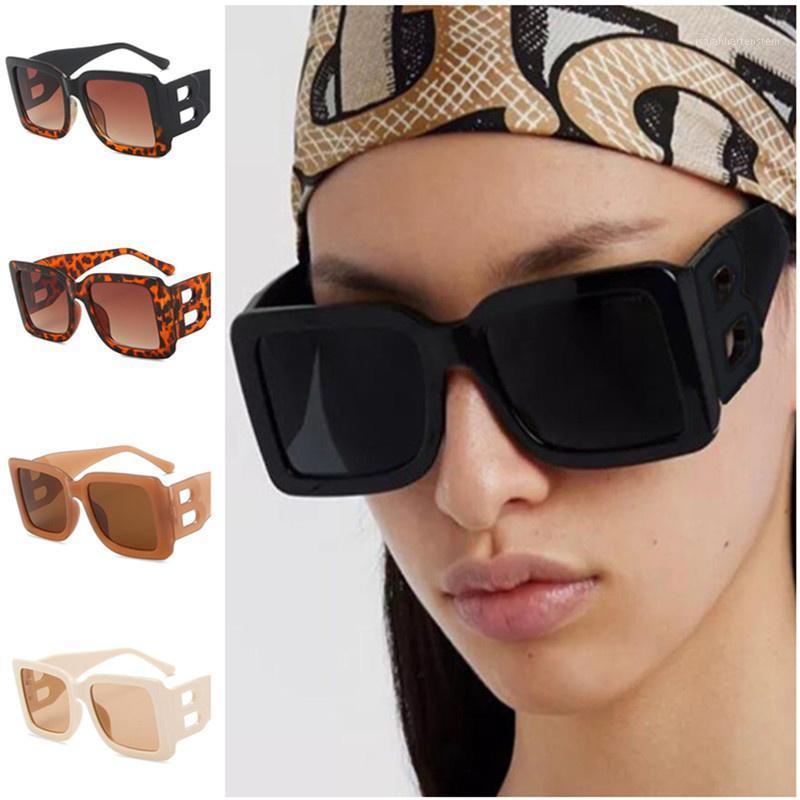 

Sunglasses Brand Designer Women Persoanlity Sun Glases Anti-UV Spectacles Oversize Frame Eyeglasses Square Adumbral Goggle A++