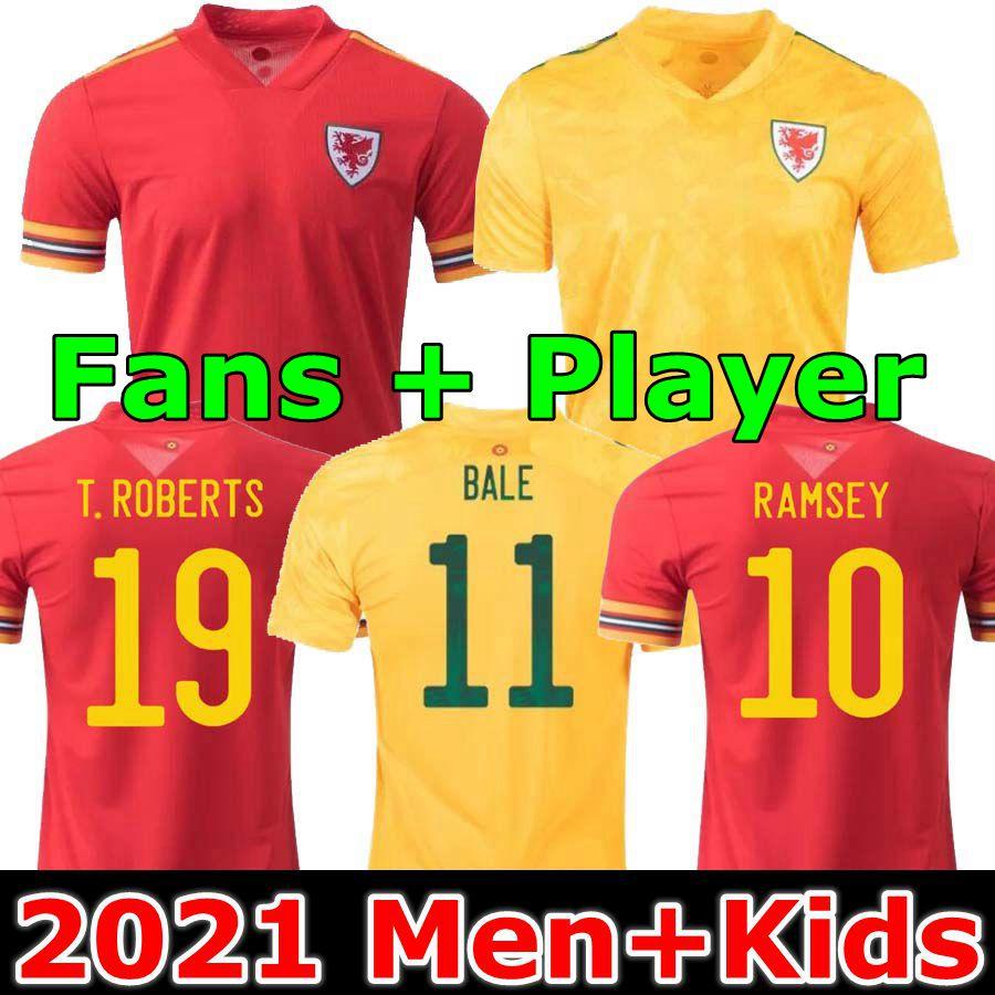 

2021 wales soccer jerseys HOME away BALE JAMES RAMSEY Men kids maillot de football shirts ALLEN wilson VOKES Roberts Camiseta futol Uniform, Home adult patch2