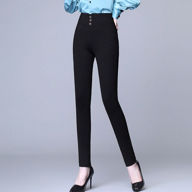 Collants de la mode Femme Leggings Poche Elastic Taille Élastique Pantalon Pantalon Daily Week-end Daily Week-end Coton Solding Coton Mélangeur H