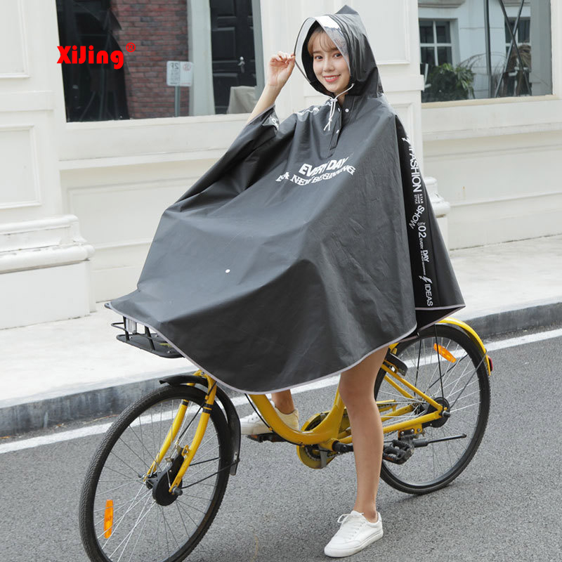 

High quaity Mens Womens Cycing Bicyce Bike Raincoat Rain Cape Poncho Hooded Windproof Rain Coat Mobiity Scooter Cover