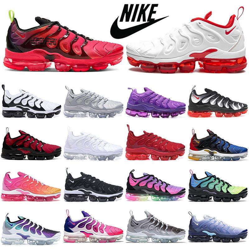 

Air Vpormax TN Plus Tns Mens Womens Running Shoes Be True Black Grey Volt Glow Hyper Blue Pink White Oreo Women Breathable Sneaker Trainer O