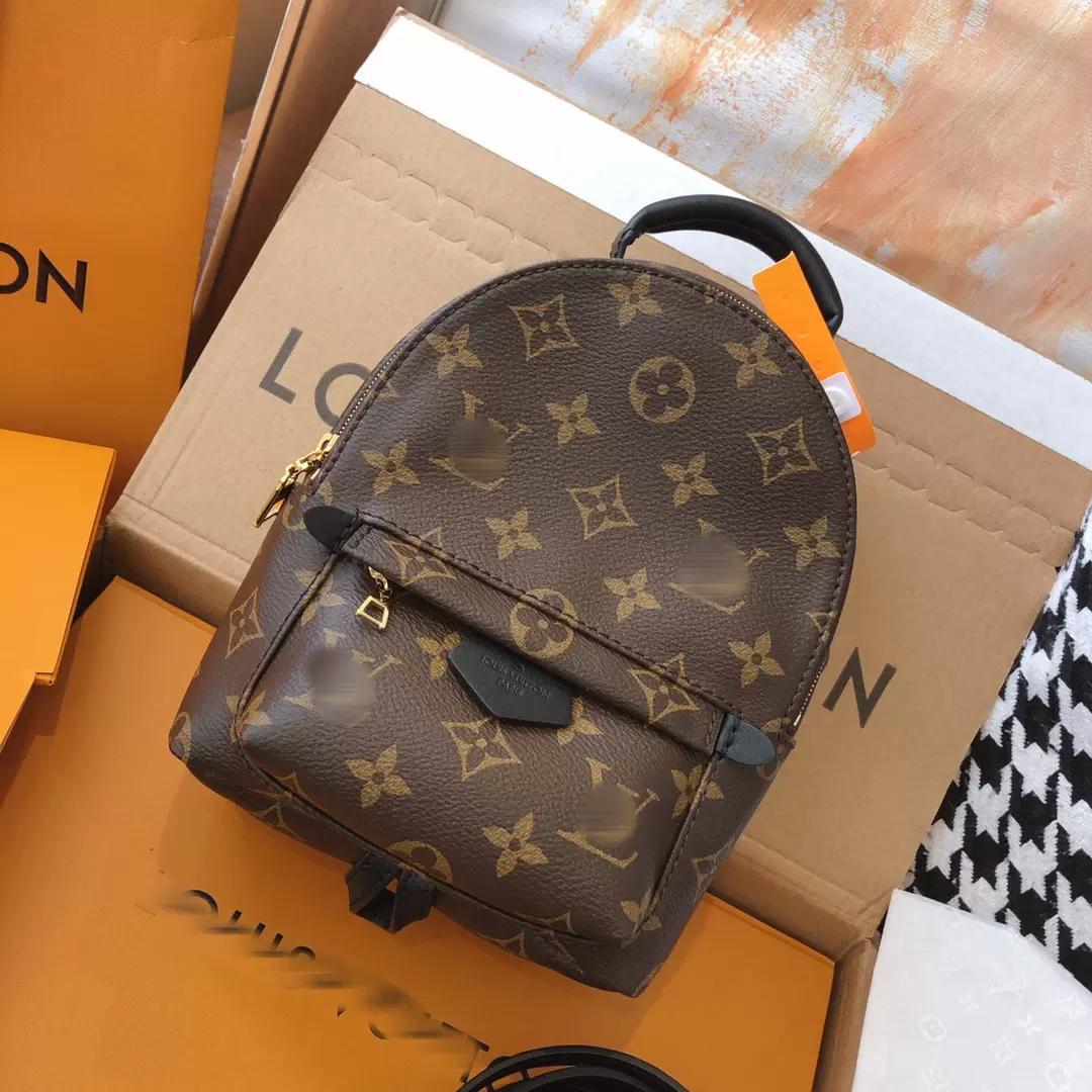 

5-Designers PALM SPRINGS Mini Backpack Women Shcool Bag Luxury Shoulder Bag Designer Trave LVLOUISVITTON BAGVUTTON, Red;black