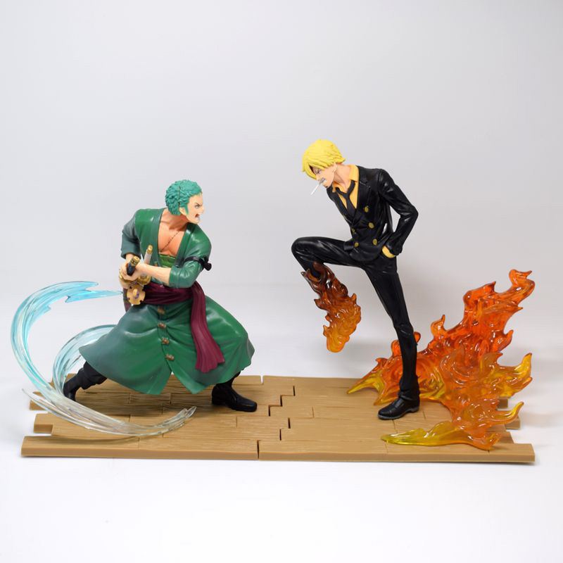 

Anime 1/8 Scale Painted Figure Battle Version Zoro Vs Sanji Action Figure Sanji Vs Zoro PVC figure Toys Brinquedos 13-14CM X0503, C no box