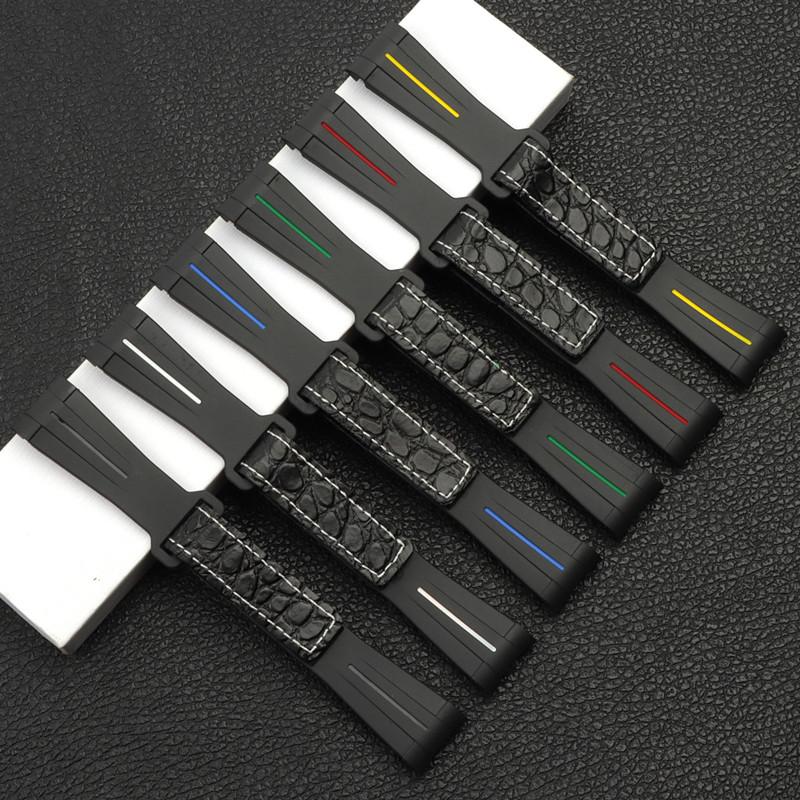 

Watch Bands 20mm Nature Rubber Watchband Silicone Bracelet Band Wristwatches Buckle For ROLE Strap Submarine GMT