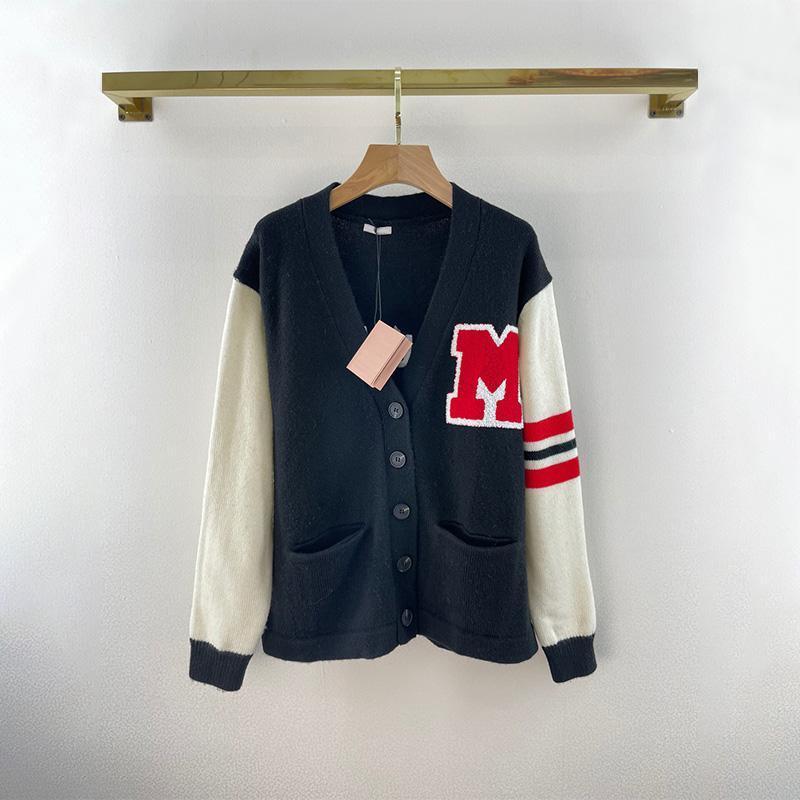 

Women's Jackets Knitted Cardigan Sweater Women Harajuku Korean V Neck Loose Long Sleeve Outwear 2021 Baseball Uniform Jacket, Black;brown