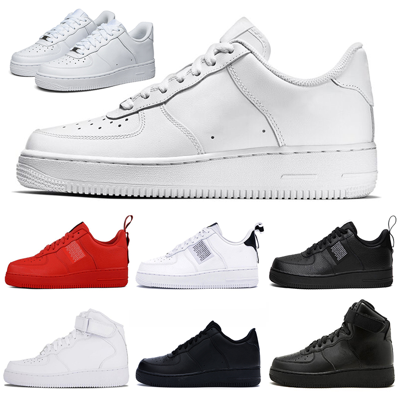 

Airforce1 airforce af1s men women running shoes classic Triple White Utility Black mens womens trainers outdoor sports sneakers 36-45, 36-45 utility red