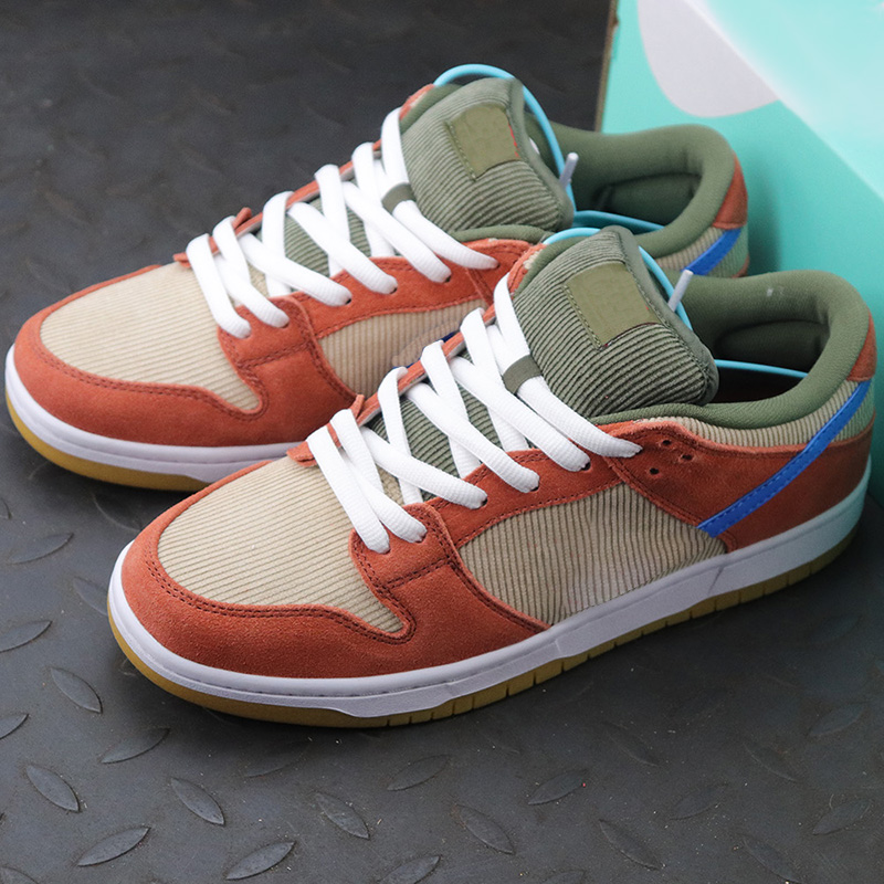

2021 Top Quality Men Women SB Dunk OG Low Basketball Shoes Luxury Designer The classic Corduroy Dusty Peach boys and girls Dunks Running skateboard casual Sneakers, #1