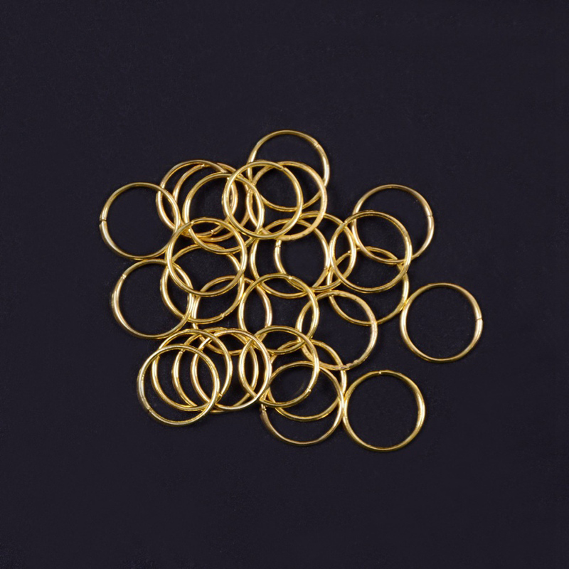 

1000Pcs/set Golden/ Silver Hair Braid Dreadlock Bead Cuff Clip Hoop Circle Approx 10mm Inner Hole 1054