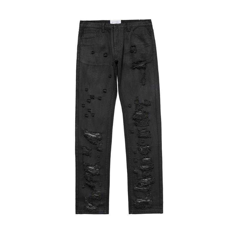 

Men' Jeans Patchwork Ripped Streetwear Baggy Pants Men Clothing Black Graphic Jean Pantalones De Hombre Cargo Wide Leg Y2k Pant