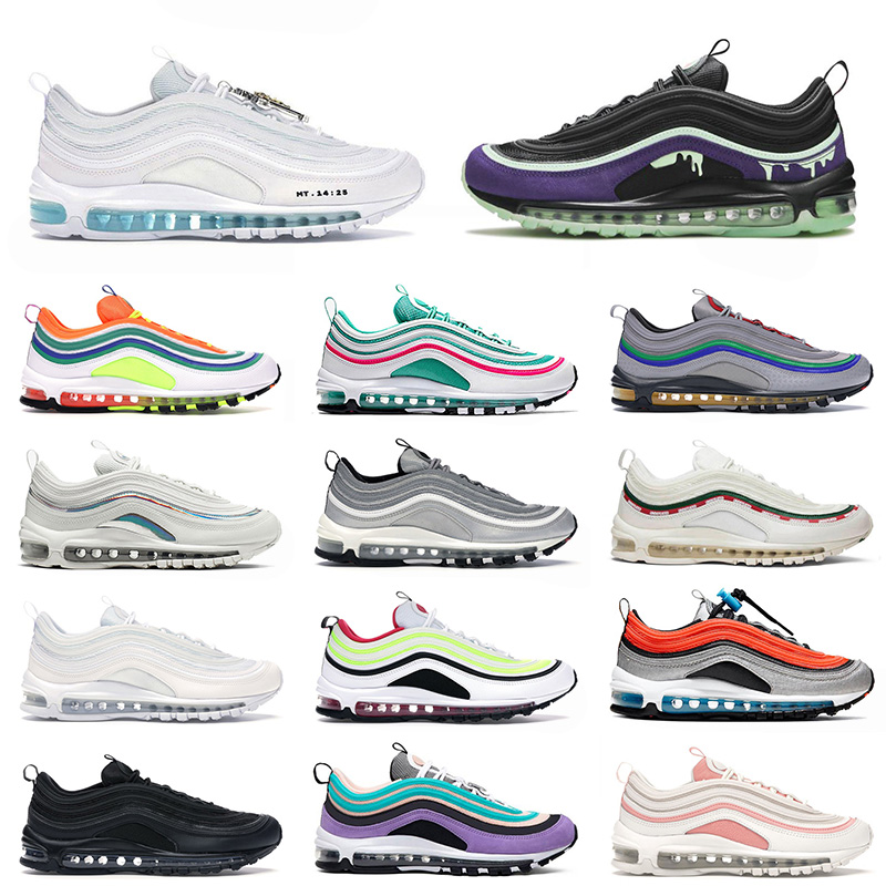 

Hotselling Halloween OG97 Running Shoes Cushions MSCHF X INRI JESUS Off Mens Women Bleached Coral Triple White Sports 97s Trainers Sneakrs US 12
