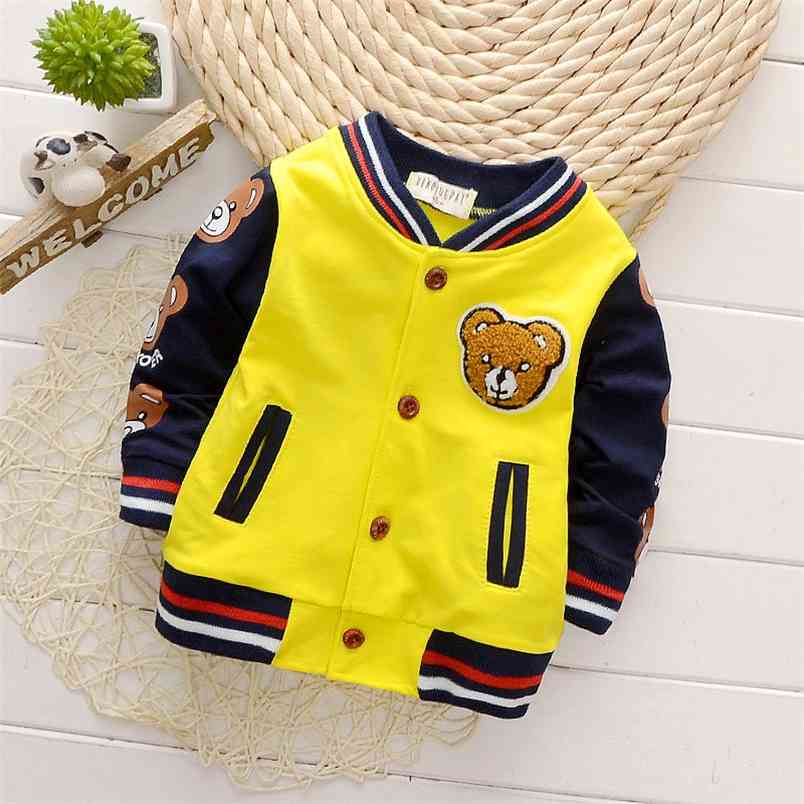 

Spring Autumn Baby Outwear Boys Coat Children Girls Clothes Kids Baseball Infant Sweatershirt Toddler Fashion Brand Jacket SUIT 210813, Yellow