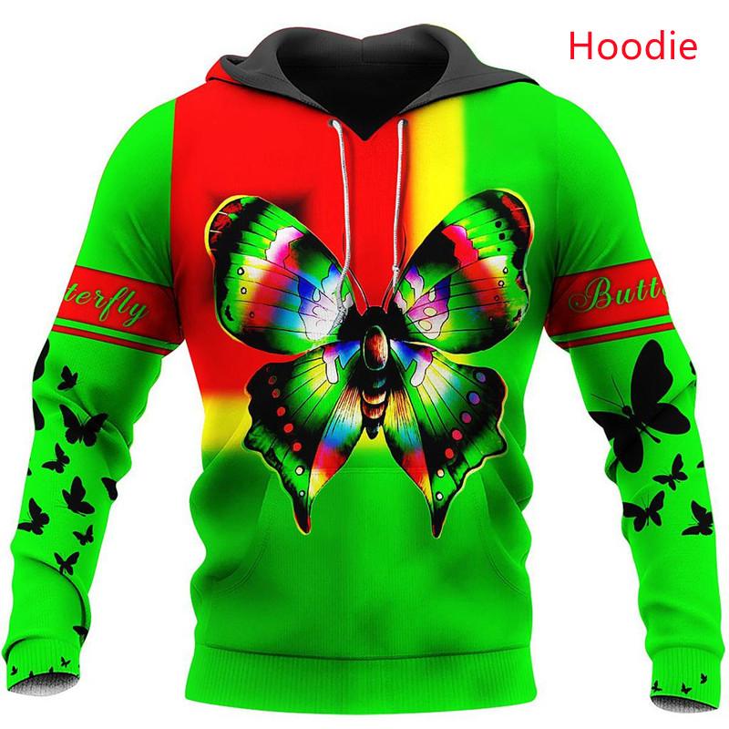 

Men' Hoodies & Sweatshirts Style Zipper Hoodie Beautiful Butterfly 3D Full Printing Fashion Casual Top Long Sleeve Unisex Hoodie/sweatshirt