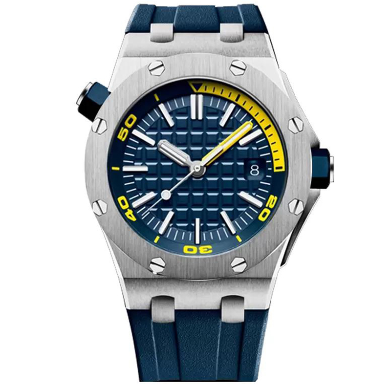 watches for men automatic mechanical movement watches Sapphire glass 5 ATM waterproof Rubber Watchband Diving Super Luminous u1 watch 2022