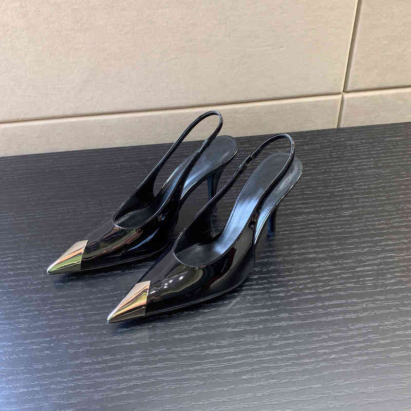 

Dress Shoes Show Women Red Bottom High Heels 9CM Luxurys Designers Genuine Leather Sling Pumps Lady Sexy Sandals Wedding Party Club Metal SPOG, Box
