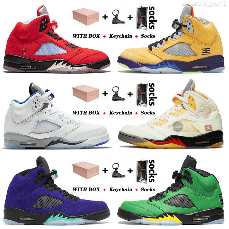 

Top Quality Basketball Shoes 5 5s V Trophy Room SE Oregon Jumpman Sail Stealth Black Muslin Alternate Grape Mens Womens Trainers Sneakers