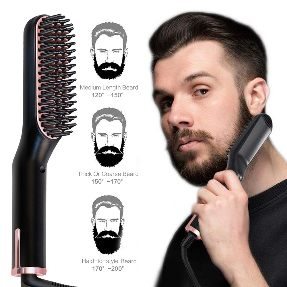 

Professional Hair Straightener Brush Hair Straightening Iron Comb Smoothing Brush Hot Heating Comb Men Beard Straightener