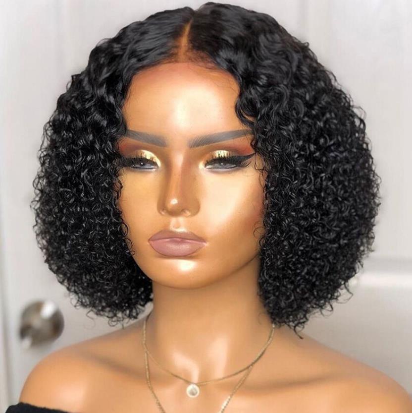 

Afro Kinky curly African mid-point hair black women lady Explode wigs Synthetic Wig ladies short brown with bangs long wave headgear j27
