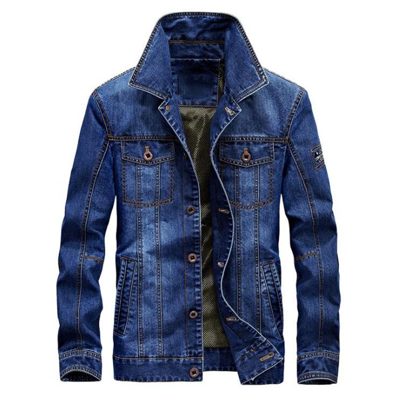 

Denim Jacket Men Spring Autumn Casual Slim Windbreaker Cowboy Bomber Men's Outwear Hip Hop Jeans Coat Plus Size 5XL 6XL Jackets, Blue