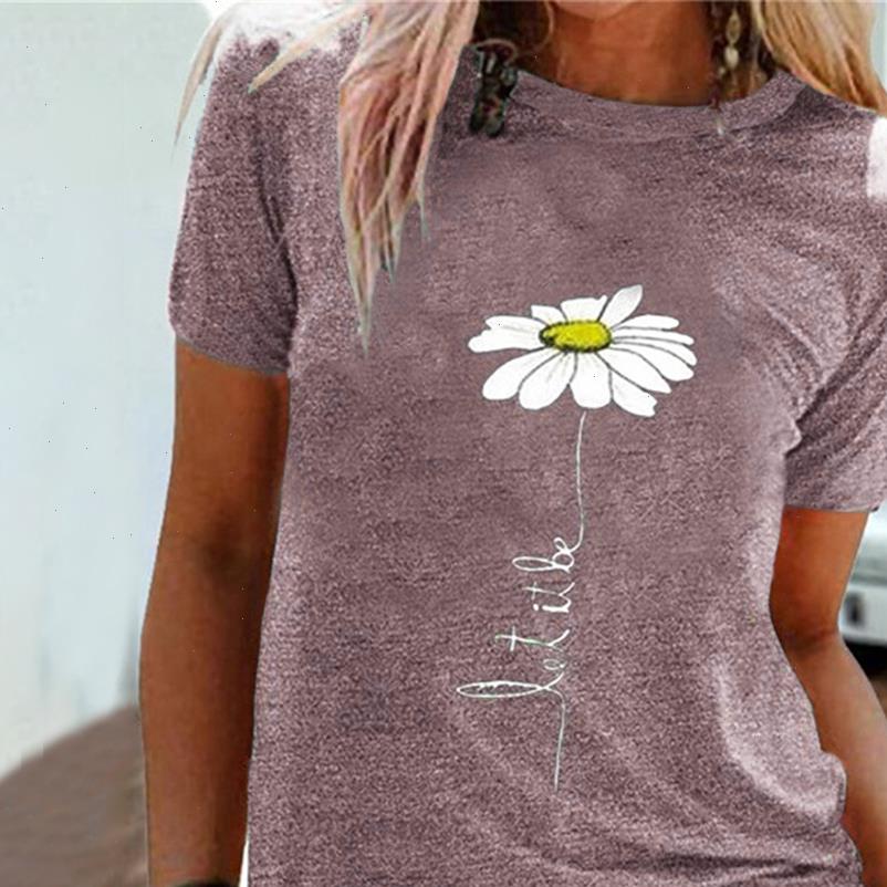 

women t shirts daisy froral print ladies fashion casual harajuku summer short sleeve shirt tee female clothes, White