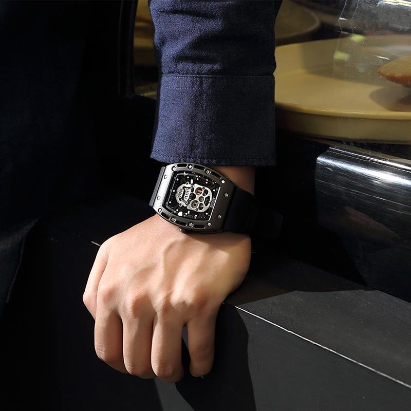 Wristwatches BAOGELA Top Brand Men Fashion Quartz Watch Mens Luxury Silver Skull Wristwatch Male Waterproof Clock Relogio Masculino-image-699798555