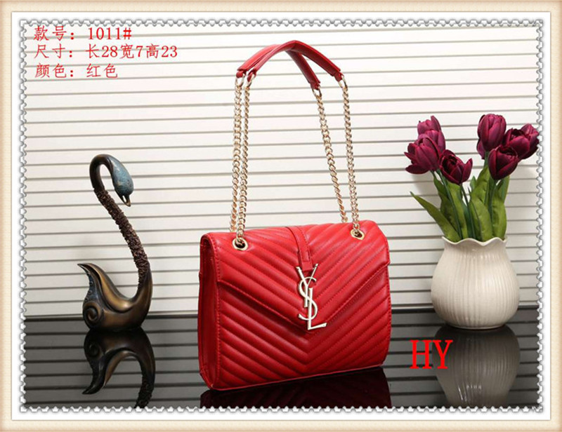 

Fashion Crossbody Shoulder HandBag Women Purse Messenger Bags Wallet Tote Clutch LV Louis Bag Vitton YSL 4-1011, Red;black