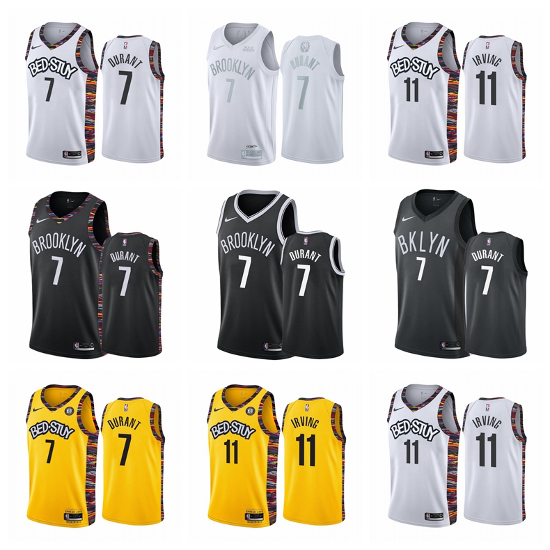 

Brooklyn Nets MEN Kyrie Irving Kevin Durant Icon Basketball Jersey, Black