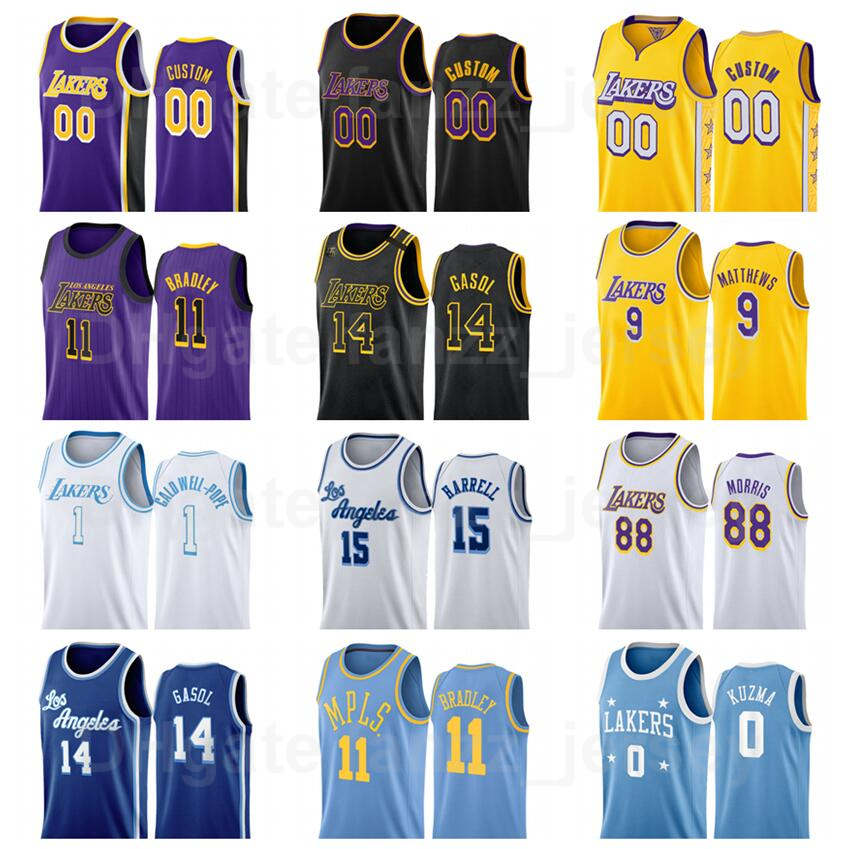 

Screen Printed Basketball Marc Gasol Jersey 14 Kentavious Caldwell-Pope 1 Markieff Morris 88 Talen Horton-Tucker 5 Wesley Matthews 9 Men Women Kids Custom, Purple