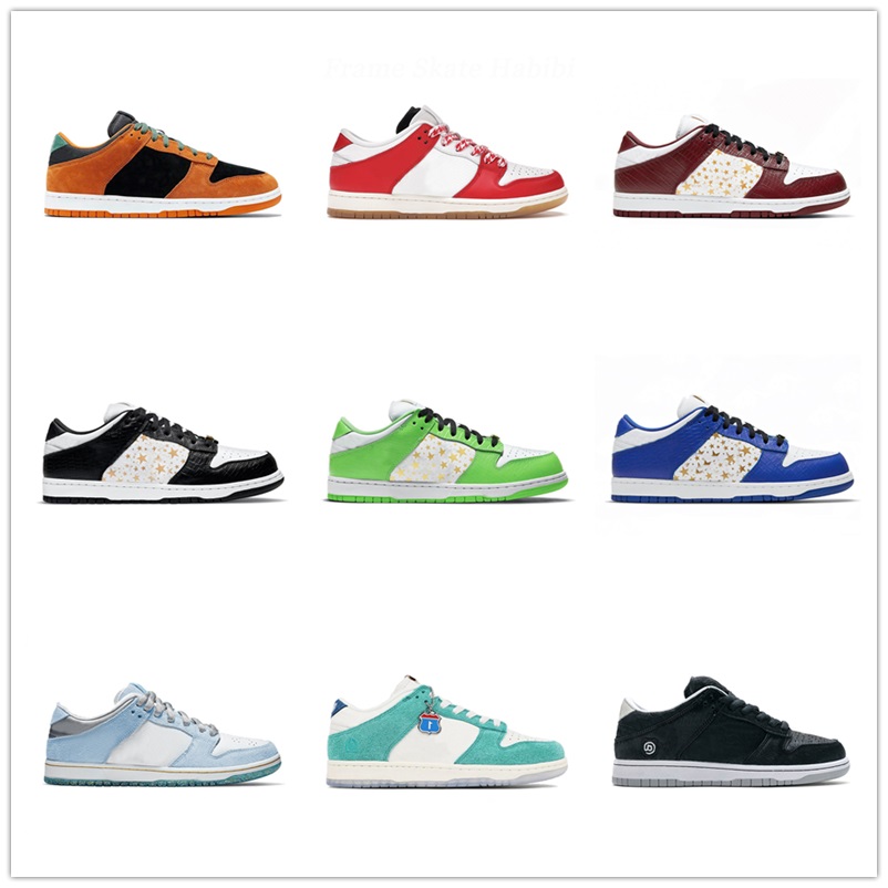 

Dunk Running Shoes 2021 Low Michigan UNC Black White Varsity Green Kentucky Chunky Dunky Syracuse Laser Orange Dunks Mens Sports Sneakers Classic Womens Trainers, Shoelace