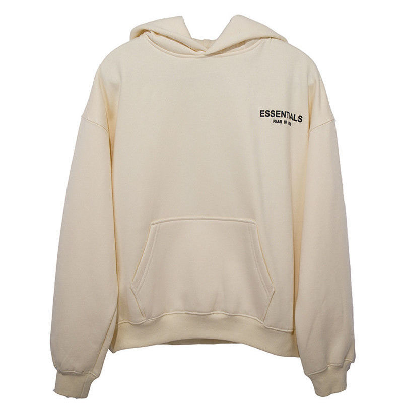 

Spring and Fall Fear of God Essentials Hoodies for men With women Five-pointed star print pattern couples hoodie, Black