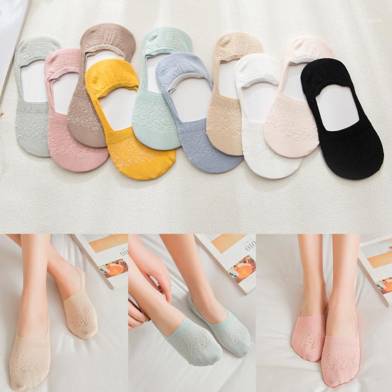 

Women Fashion 1Pair Candy Color Invisible Non-slip Low Cut Socks Casual Cotton Breathable Ankle Boat Elastic Short Hosiery1, White
