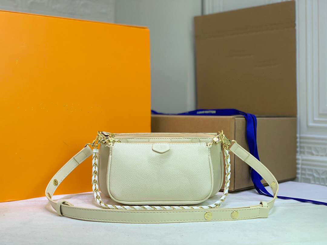 

2021 Summer High Quality classic Small Embossing color Women bag 3 pcs in one lady fashion handbag ladies handbags cross body wallet shoulde