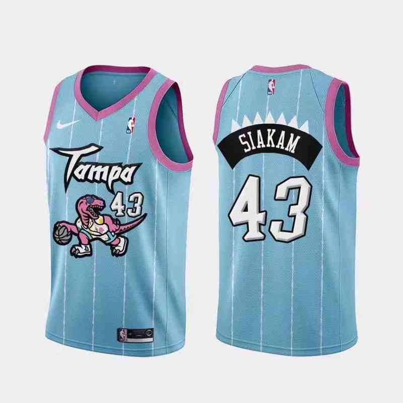 

2021 Basketball Jersey Mens #43 Pascal Siakam Hot Pressing Retro Blue Jerseys