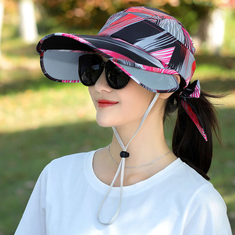 

Summer women's hat sun versatile screen travel outdoor fashion, Blue;gray