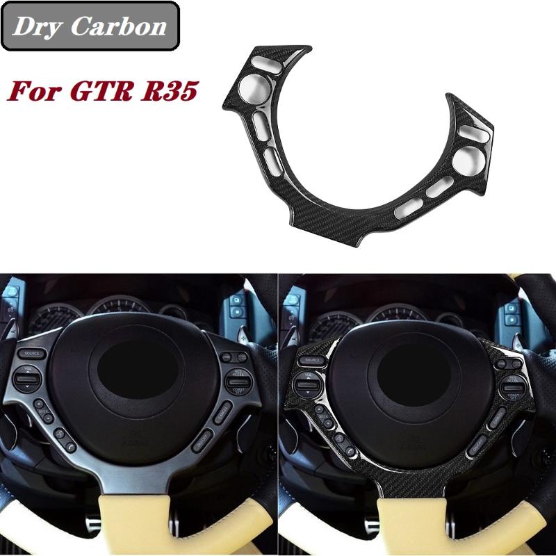 

Steering Wheel Covers Dry Carbon Cover Interior Trim Racing Modified Decorative Part Fit For R35 GTR 2008-2021 Car Accessories