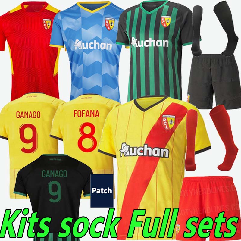 

2021 2022 maillot Lens RC soccer jerseys KAKUTA GANAGO SOTOCA FOFANA GRADIT FORTES BANZA CAHUZAC DOUCOURE 21/22 RC Lens Football Shirts men kids Kits sock Full sets, 21-22 away kids